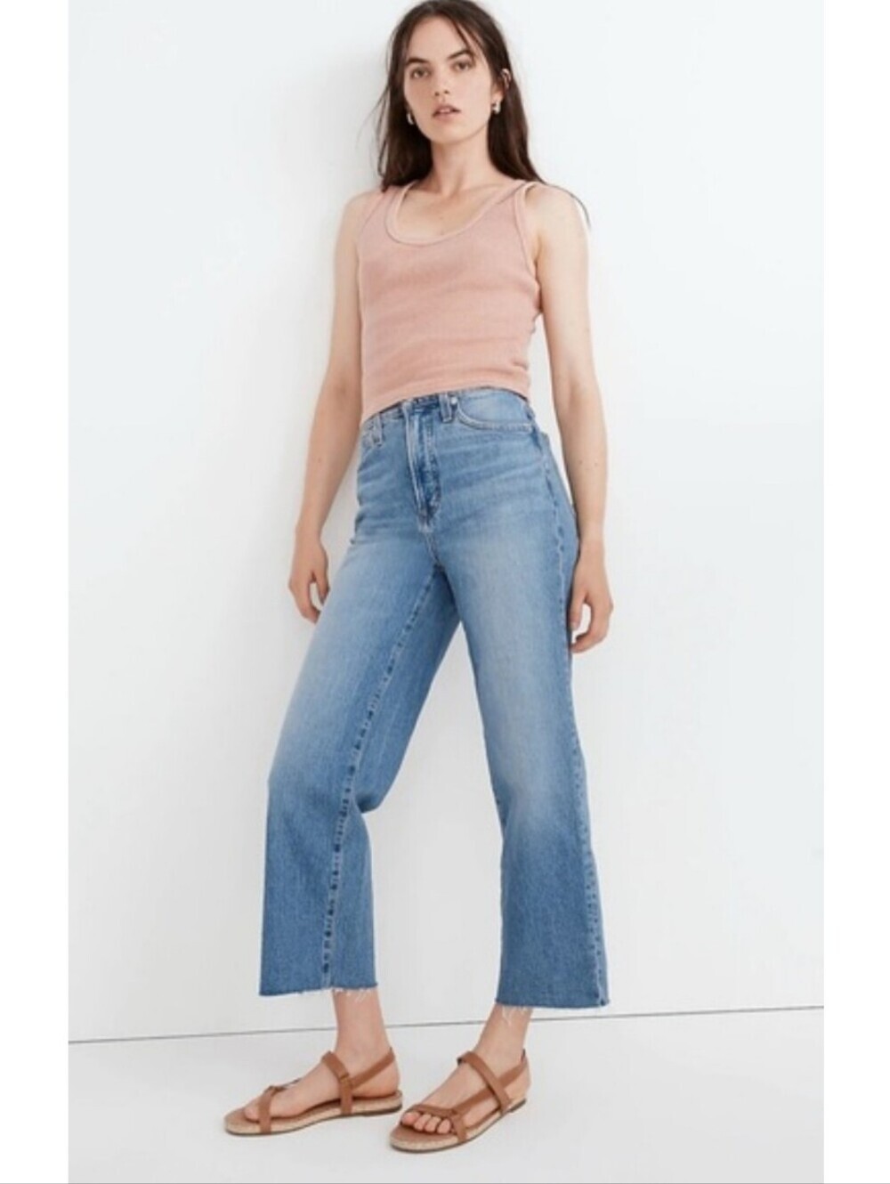 Madewell The Perfect Vintage Wide Leg Crop Jeans Size 27